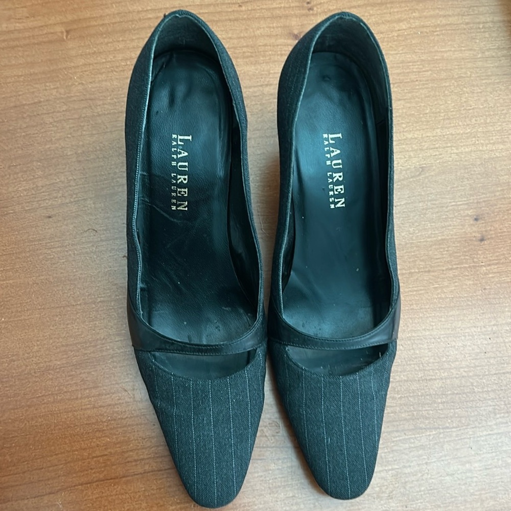 Ralph Lauren pinstripe heels